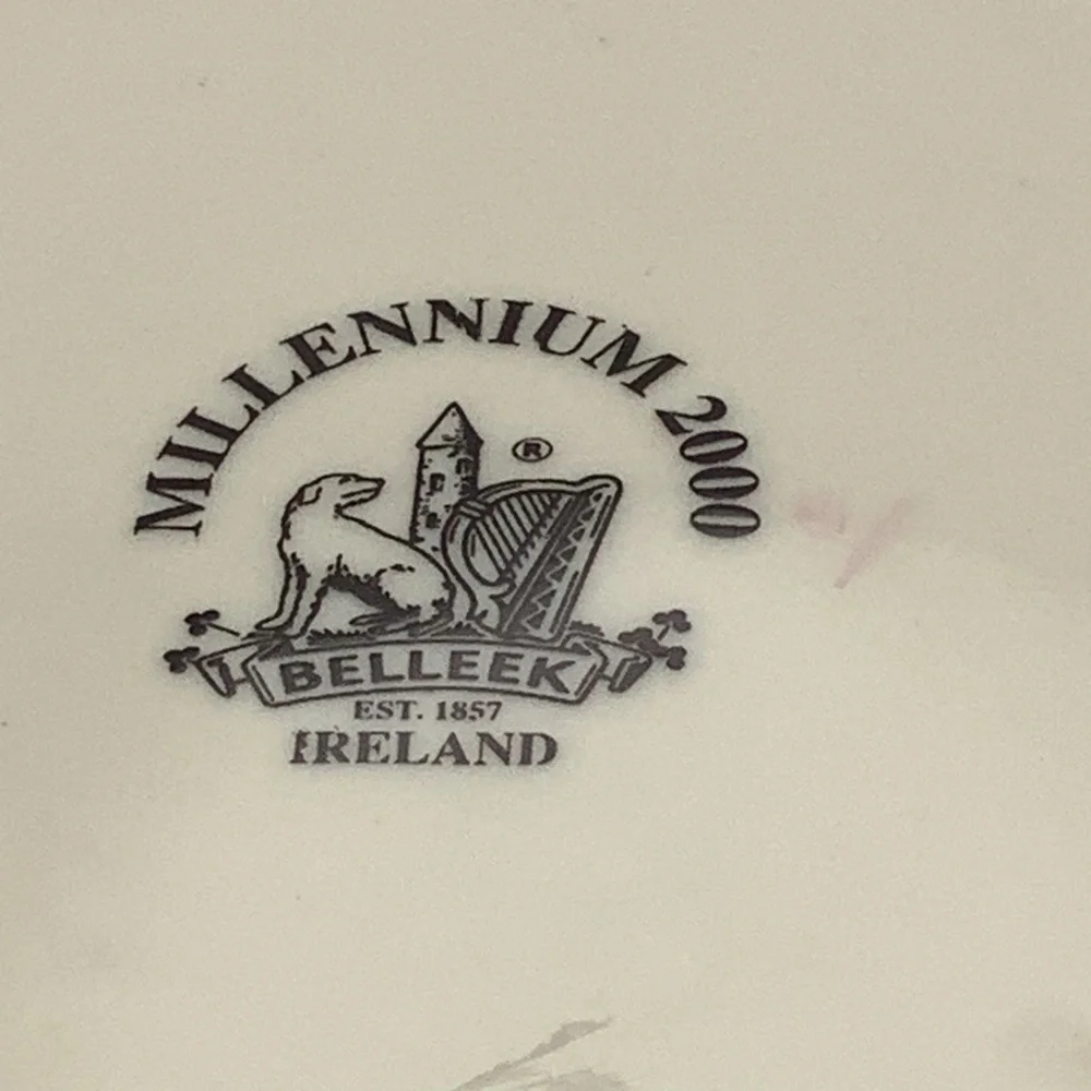 Vintage Belleek Ireland Millennium 2000 Trinket Box